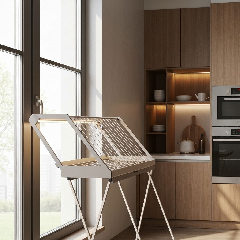 5 Ways to Style a Drying Rack Without Hiding It